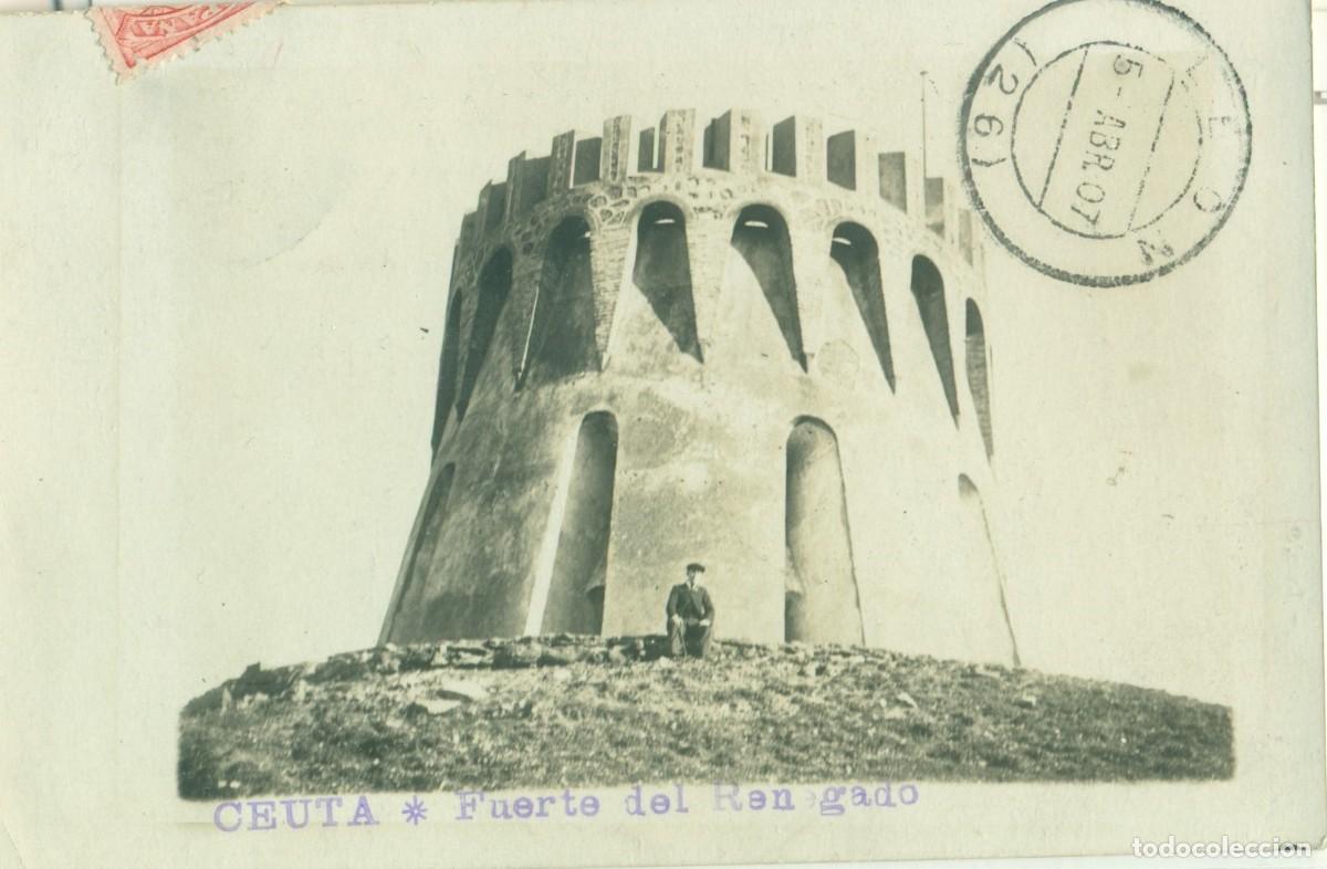 Postales: CAMPA&Ntilde;A DE MARRUECOS. CEUTA. 1907. FUERTE DEL RENEGADO. FOTOGR&Aacute;FICA. MUY RARA.