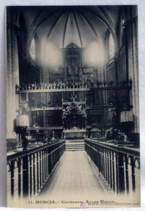 Postales: Postal Catedral de Murcia Altar Mayor - Foto 1