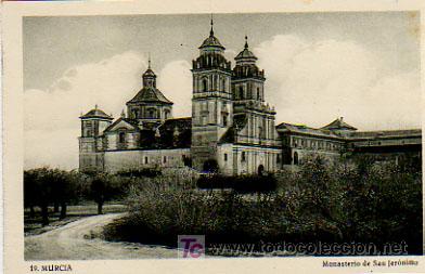 Postales: MURCIA. MONASTERIO DE SAN JER&Oacute;NIMO. - Foto 1