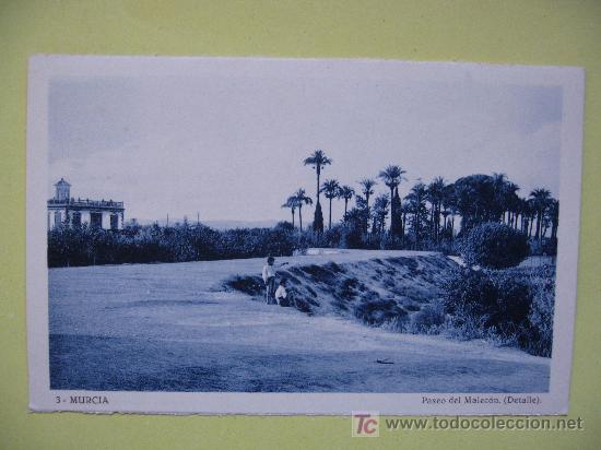 Postales: MURCIA - PASEO DEL MALECON - SIN CIRCULAR - Foto 1