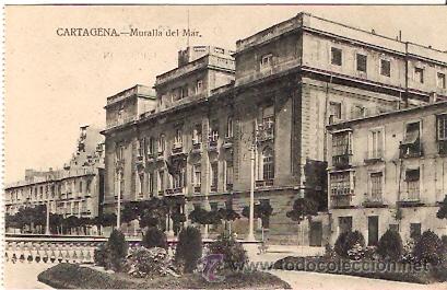 Postales: POSTAL CARTAGENA MURALLA DEL MAR - Foto 1