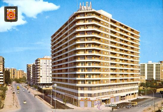Postales: TARJETA POSTAL AVENIDA MINISTRO SOLIS EDIFICIO ALBA MURCIA - Foto 1