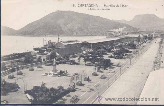 Postales: CARTAGENA.- MURALLA DEL MAR - Foto 1