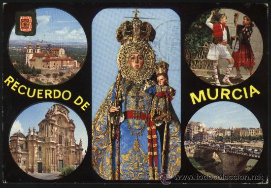 Postales: M-018- RECUERDO DE MURCIA. - Foto 1