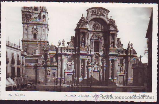 Postales: Murcia. Fachada de la Catedral - Foto 1