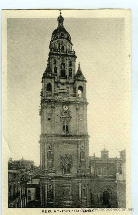 Postales: POSTAL MURCIA TORRE DE LA CATEDRAL - Foto 1