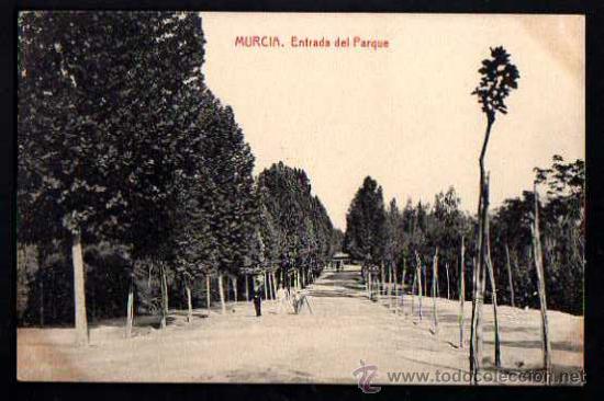 Postales: Murcia. Entrada del Parque. No circulada. - Foto 1