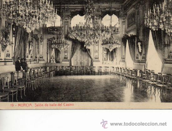 Postales: murcia. salon de baile del casino. thomas - Foto 1