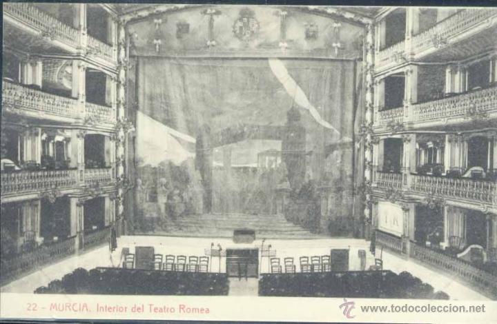 Postales: MURCIA.- INTERIOR DEL TEATRO ROMEA - Foto 1
