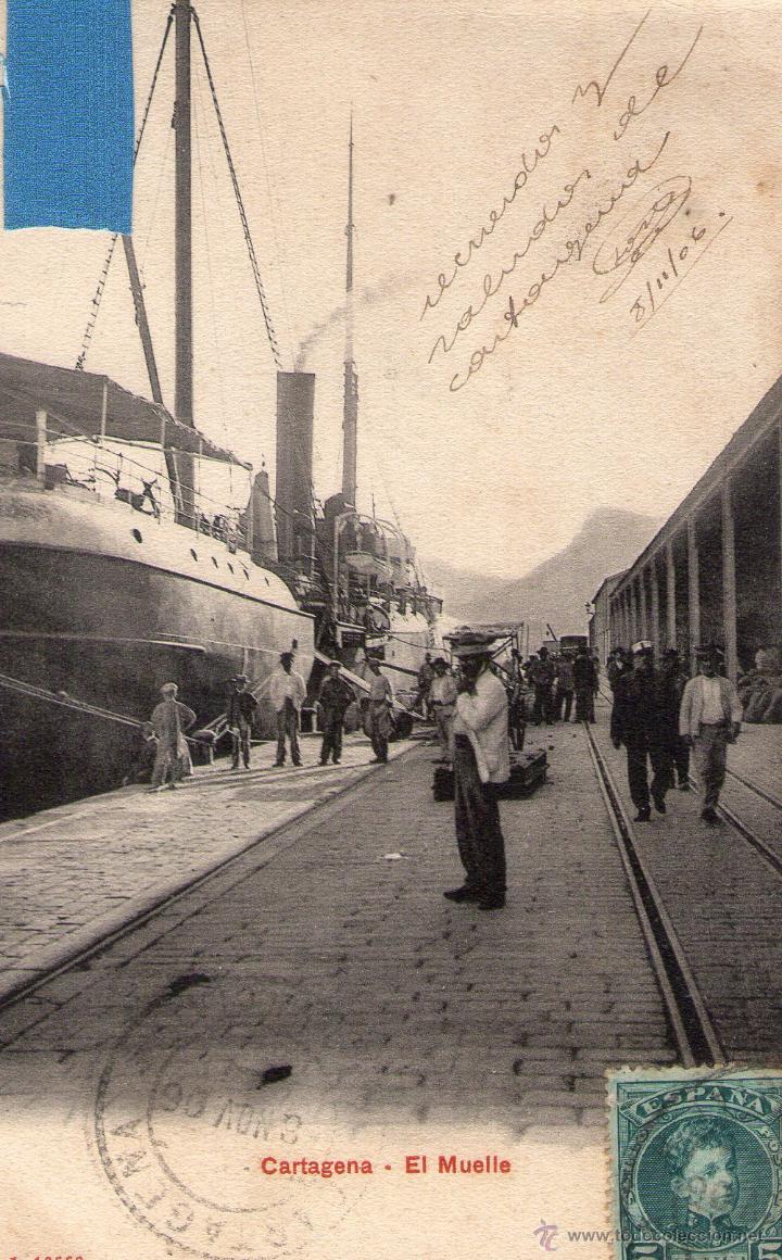Postales: CARTAGENA  MUELLE  BARCO - Foto 1