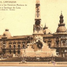 Cartes Postales: CARTAGENA - MONUMENTO A LOS HEROICOS MARINOS DE CAVITE Y SANTIAGO DE CUBA - CIRCULADA AÑOS 20-30. Lote 43105210