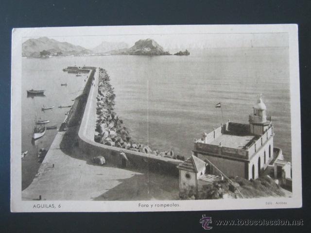 Postales: POSTAL MURCIA. FARO Y ROMPEOLAS. - Foto 1