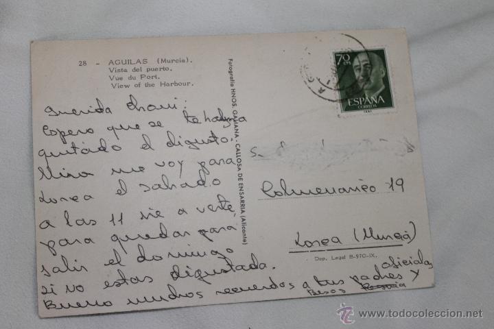 Postales: POSTAL AGUILAS PUERTO CIRCULADA A LORCA - Foto 2