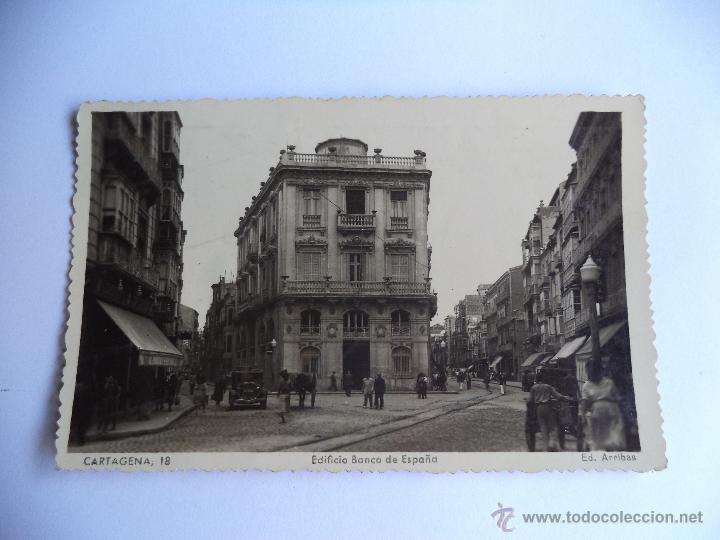 Postales: Postal de Cartagena. Edificio Banco de Espa&ntilde;a - Foto 1