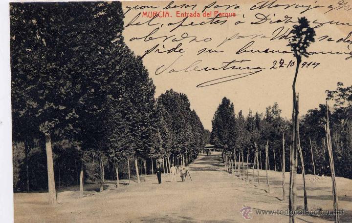 Postales: MURCIA.- ENTRADA DEL PARQUE - Foto 1