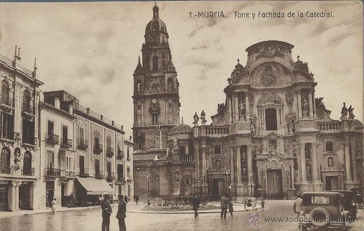 Postales: POSTAL. MURCIA. TORRE Y FACHADA. FERGUI. - Foto 1