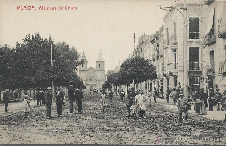 Postales: POSTAL. MURCIA. ALAMEDA DE COL&Oacute;N. THOMAS. - Foto 1