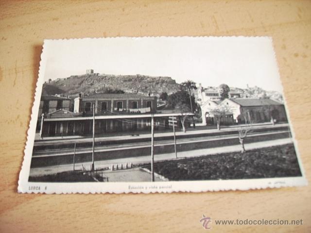 Postales: LORCA  ( MURCIA ) ESTACION Y VISTA GENERAL - Foto 1