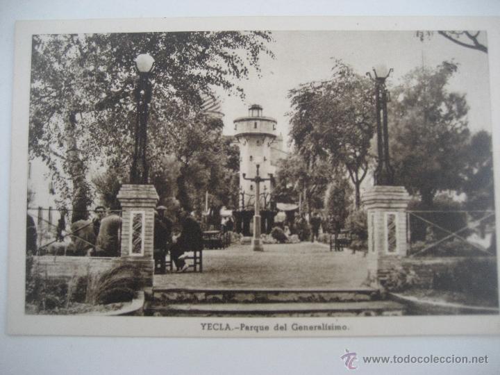 Postales: Yecla. Parque del Generalisimo. Fournier. Postal sin circular - Foto 1