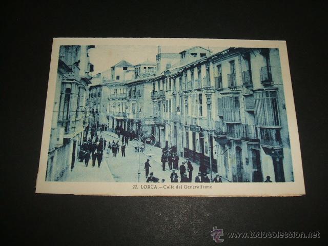 Postales: LORCA MURCIA CALLE DEL GENERALISIMO - Foto 1