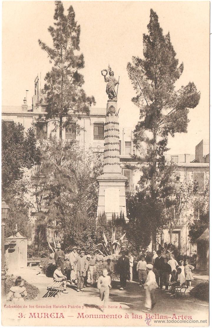 Postales: MURCIA MONUMENTO A LAS BELLAS ARTES - Foto 1