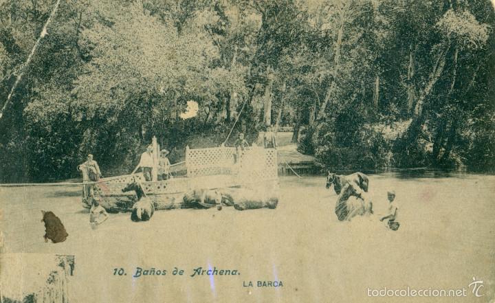 Postales: BA&Ntilde;OS DE ARCHENA. LA BARCA. HACIA 1910. - Foto 1