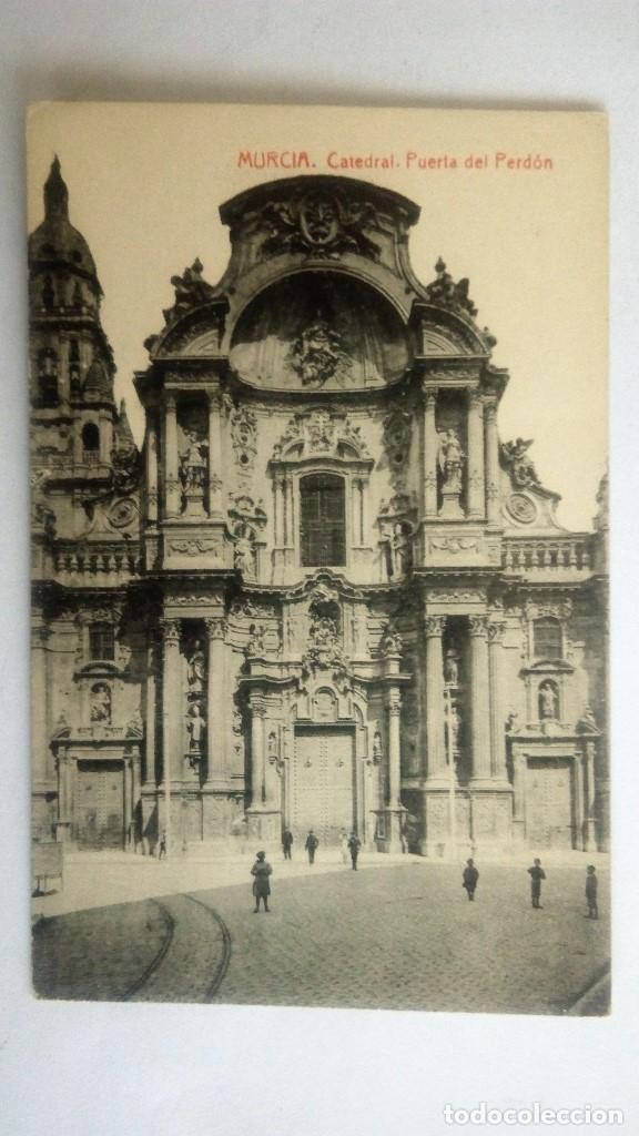 Postales: POSTAL MURCIA - CATEDRAL PUERTA DEL PERDON - Foto 1