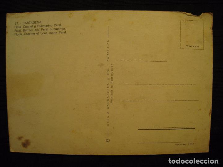 Postales: POSTAL CARTAGENA - FLOTA, CUARTEL Y SUBMARINO PERAL. - Foto 4