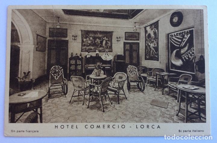 Postales: POSTAL. VISTA INTERIOR. HOTEL COMERCIO. LORCA. MURCIA. - Foto 1