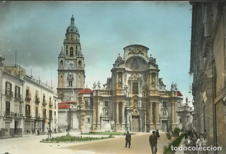 Postales: MURCIA. Fachada de la catedral - Foto 1