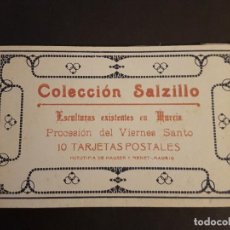 Postales: MURCIA COLECCION SAZILLO CUADERNILLO 10 POSTALES PROCESIONES SEMANA SANTA. Lote 140903106