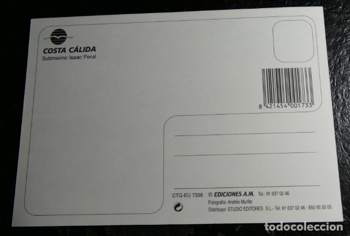 Postales: CARTAGENA. SUBMARINO PERAL. POSTAL - Foto 2