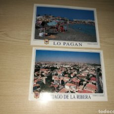 Postales: LOTE DE 2 POSTALES DE LO PAGAN Y SANTIAGO DE LA RIBERA (SAN JAVIER Y SAN PEDRO DE MURCIA). AÑOS 90. Lote 158474544