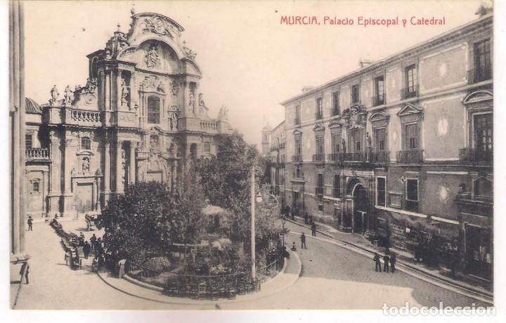 Postales: POSTAL DE MURCIA - PALACIO EPISCOPAL Y CATEDRAL . - Foto 1