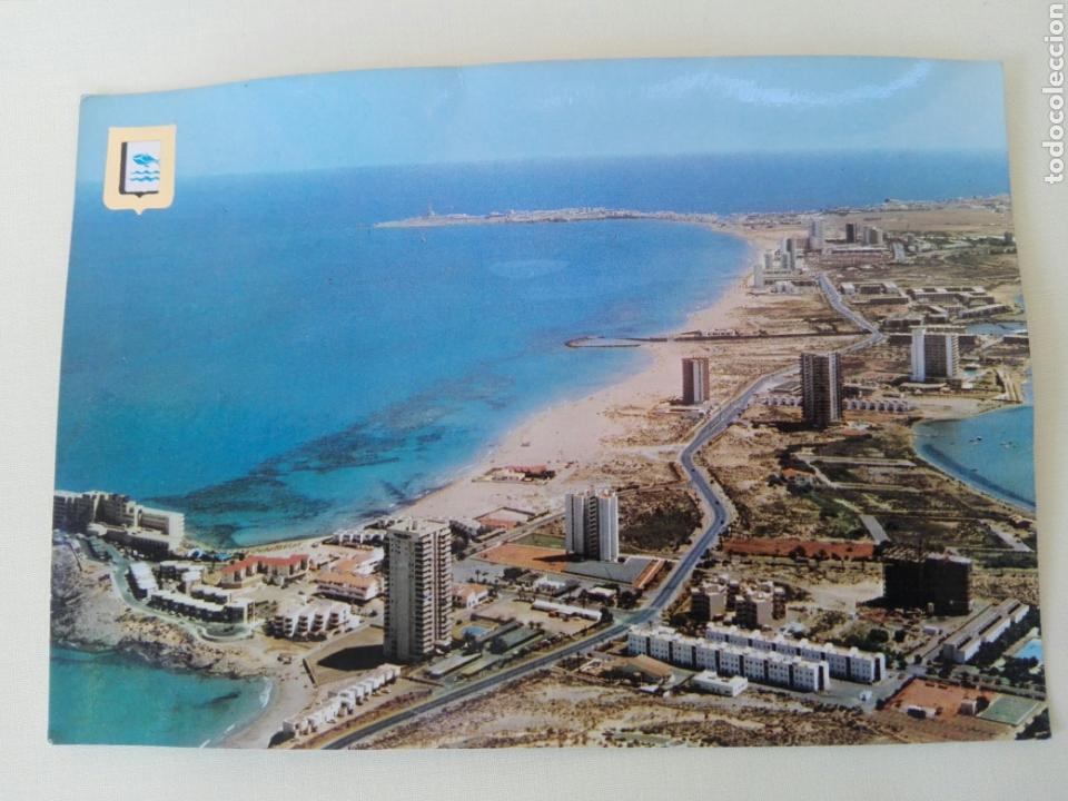 Postkarten: Postal la Manga del Mar Menor Murcia a&ntilde;os 80 poco masificada Hotel Galua, Cabo de Palos y vista