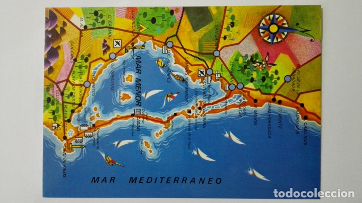 Postales: POSTAL MAR MENOR, MAPA - Foto 1