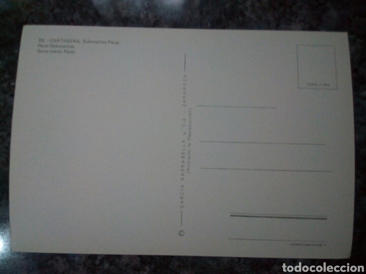 Postales: Postal de Cartagena. Submarino Peral. - Foto 2