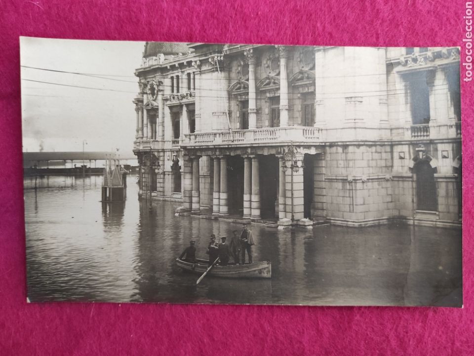 Postkarten: POSTAL FOTOGRAFICA CARTAGENA.- INUNDACION 1919.- Fotograf&iacute;a Casau.