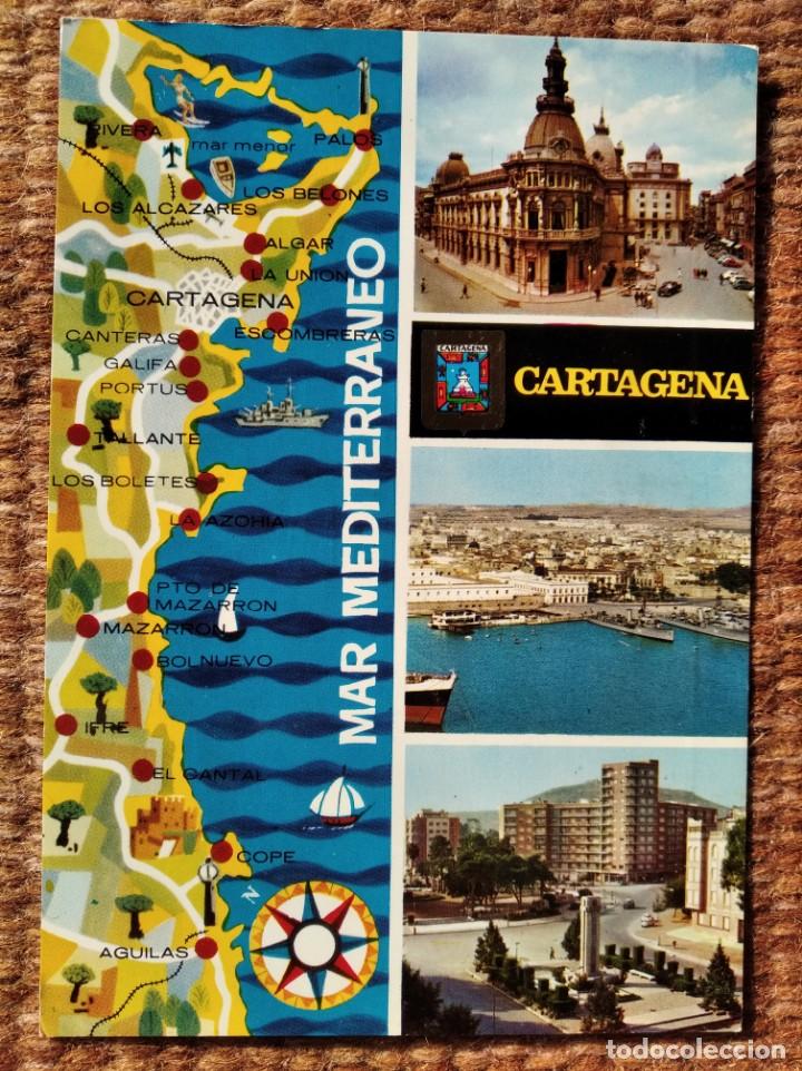 Postales: CARTAGENA - MURCIA - PLANO - MAPA - Foto 1