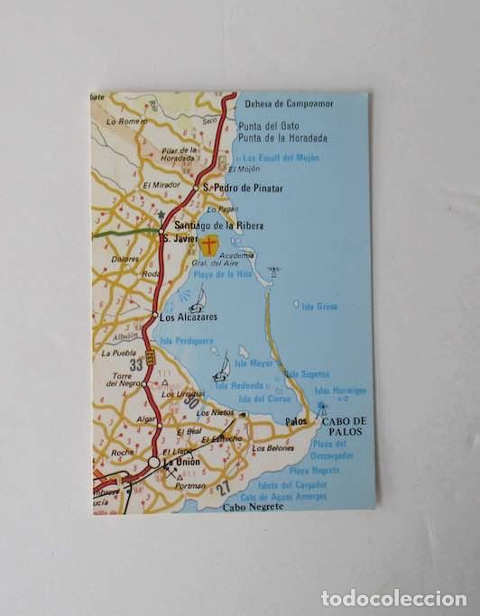 Postales: POSTAL DEL MAPA DEL MAR MENOR, MURCIA - Foto 1