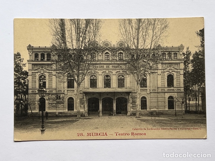 Postkarten: M&Uacute;RCIA Postal animada No.28, Teatro Romea. Edic, Grandes Hoteles. Andr&eacute;s Fabert (h.1920?) S/C