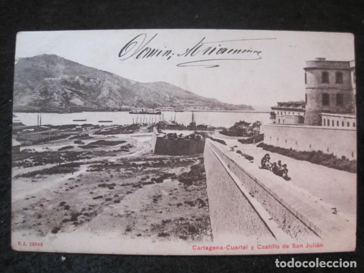 Cartoline: CARTAGENA-CUARTEL Y CASTILLO DE SAN JULIAN-P.Z. 10545-POSTAL ANTIGUA-(91.163)