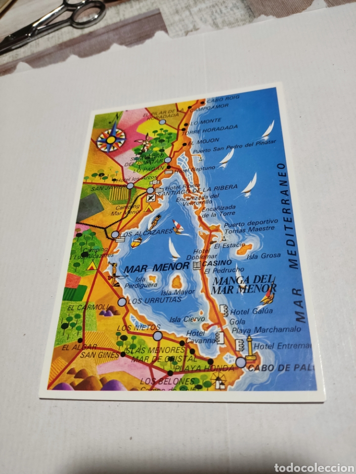 Postales: Postal Mar Menor, Murcia mapa - Foto 1