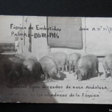 Postales: EL PALMAR MURCIA FÁBRICA DE EMBUTIDOS POSTAL ANTIGUA FOTOGRÁFICA PUBLICITARIA CASA BERNAL. Lote 396247589