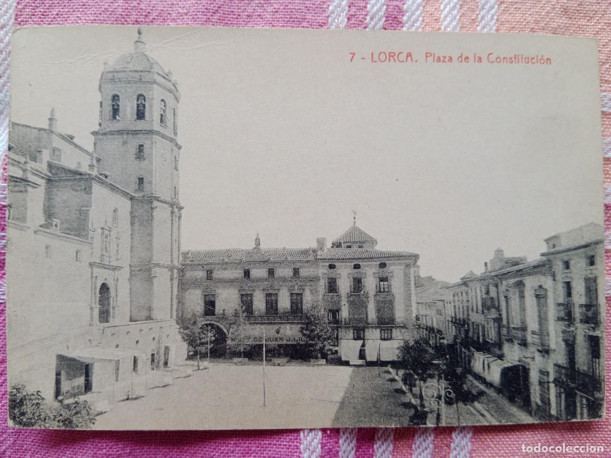 Postales: POSTAL ANTIGUA LORCA PLAZA DE LA CONSTITUCI&Oacute;N - Foto 1