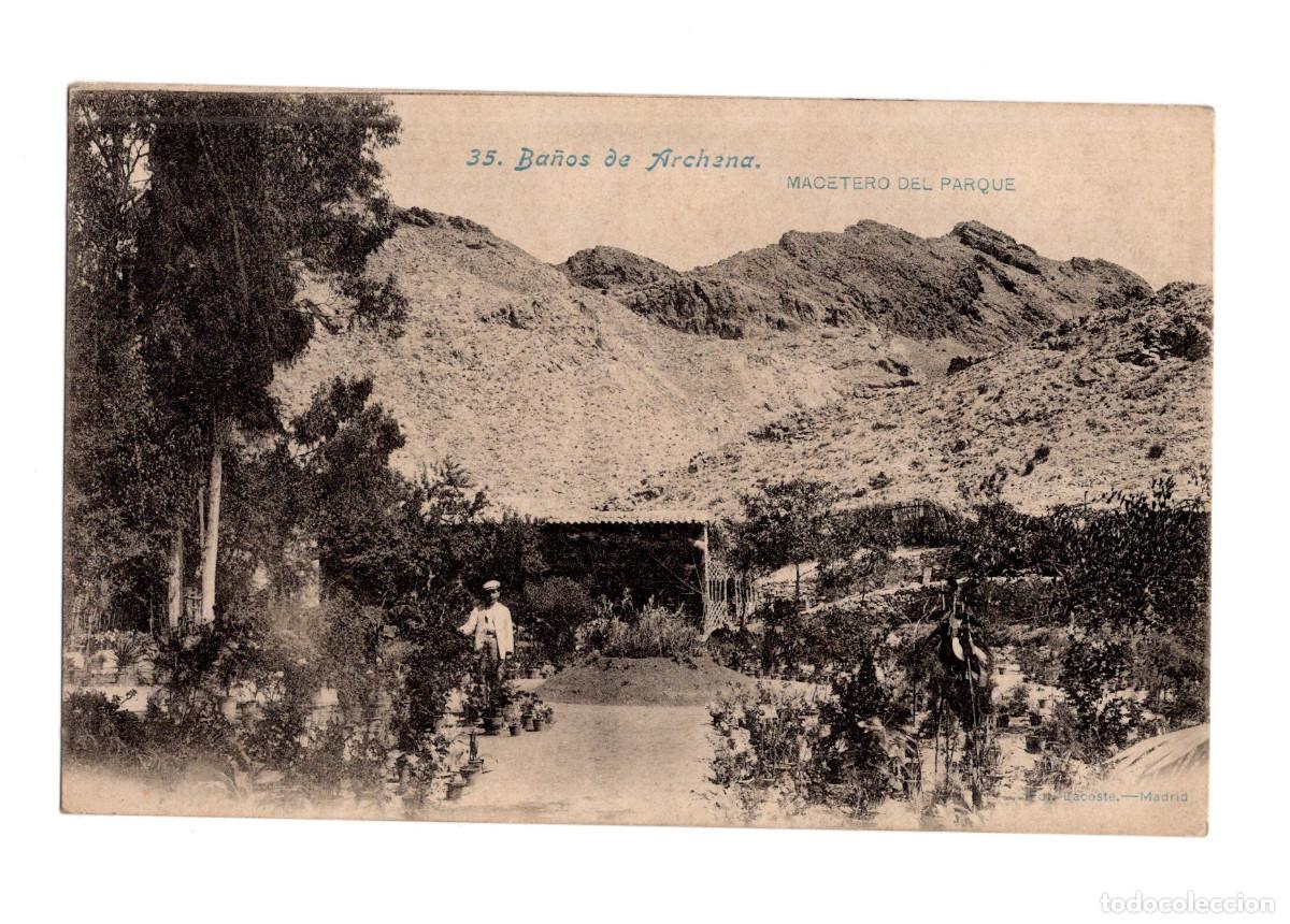 Postales: BA&Ntilde;OS DE ARCHENA.(MURCIA).- MACETERO DEL PARQUE. - Foto 1