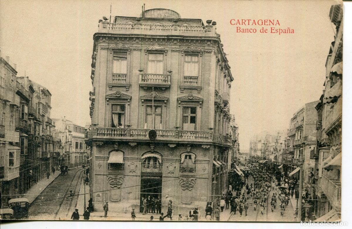 Postales: CARTAGENA-EDIFICIO BANCO DE ESPA&Ntilde;A- J. CASAU - Foto 1