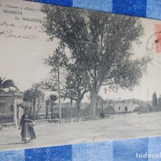 Postales: POSTAL MURCIA, EL MALECON Nº 466 HAUSER Y MENET, CIRCULADA 1905