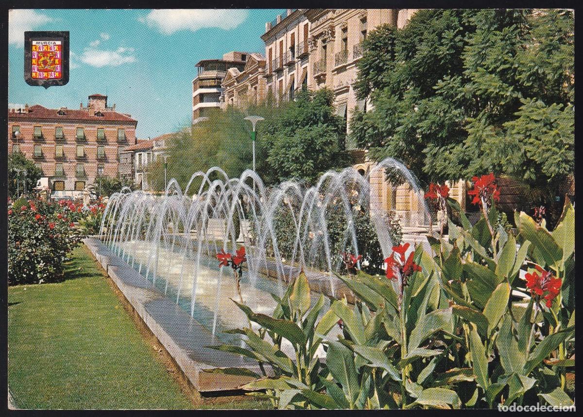 Postales: Murcia. *Glorieta de Espa&ntilde;a* Circulada 1966 - Foto 1
