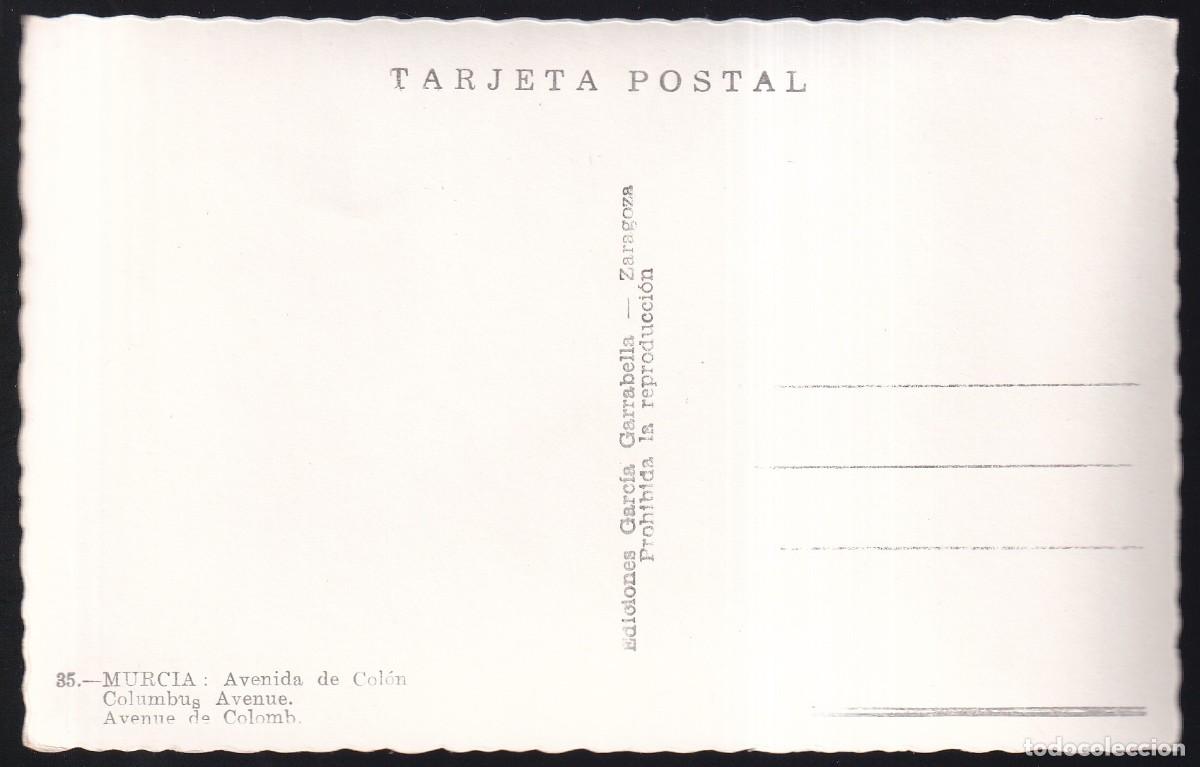 Postales: Murcia. *Avenida de Col&oacute;n* Nueva. - Foto 2